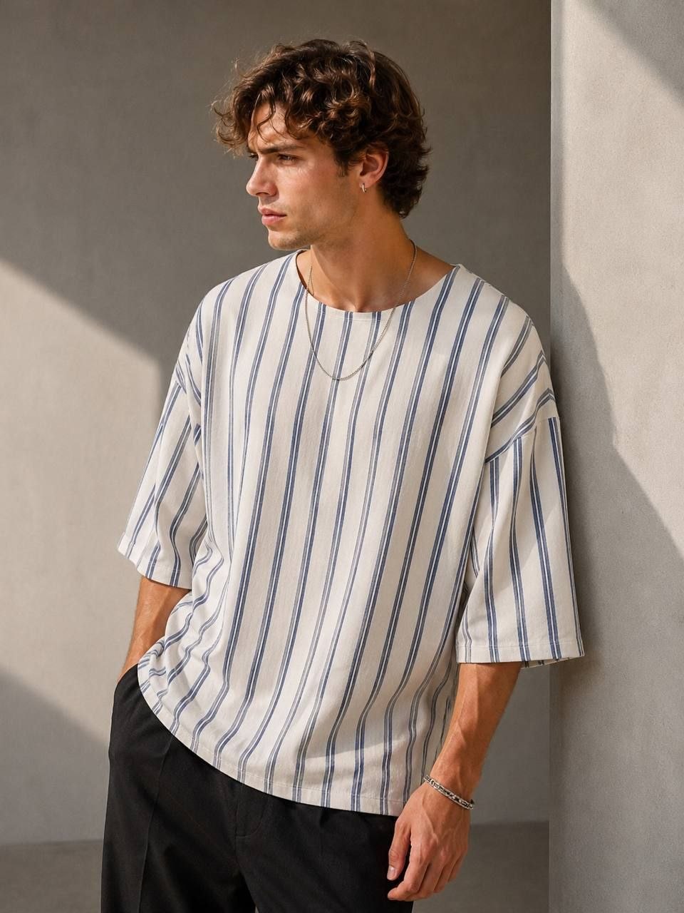 Oversize Keten T-shirt